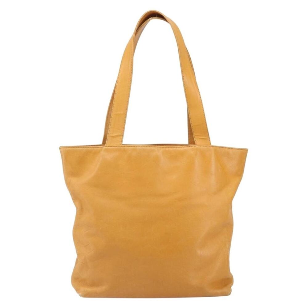Chanel Leather Tote Bag Orange